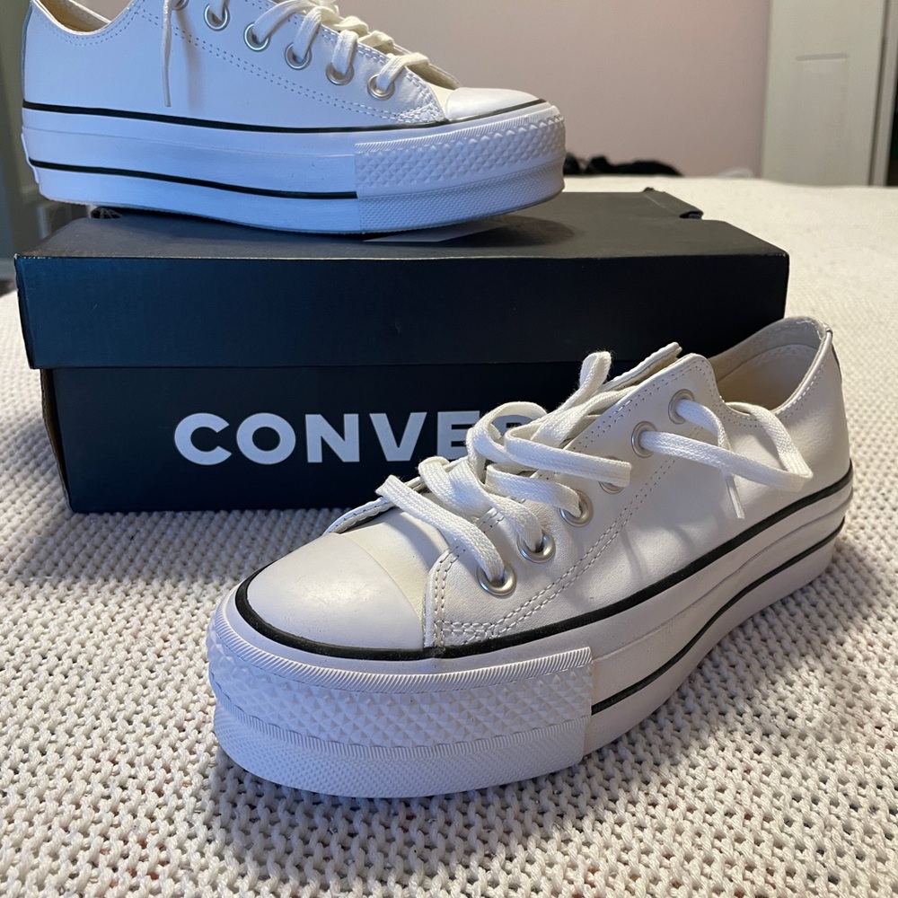 Converse Women's White Platform Sneakers